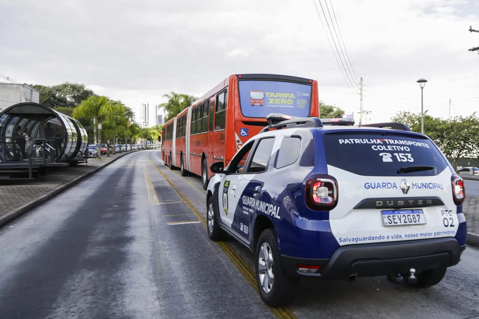 Transporte coletivo de Curitiba teve menos ocorrências violentas em 2026, diz Guarda Municipal